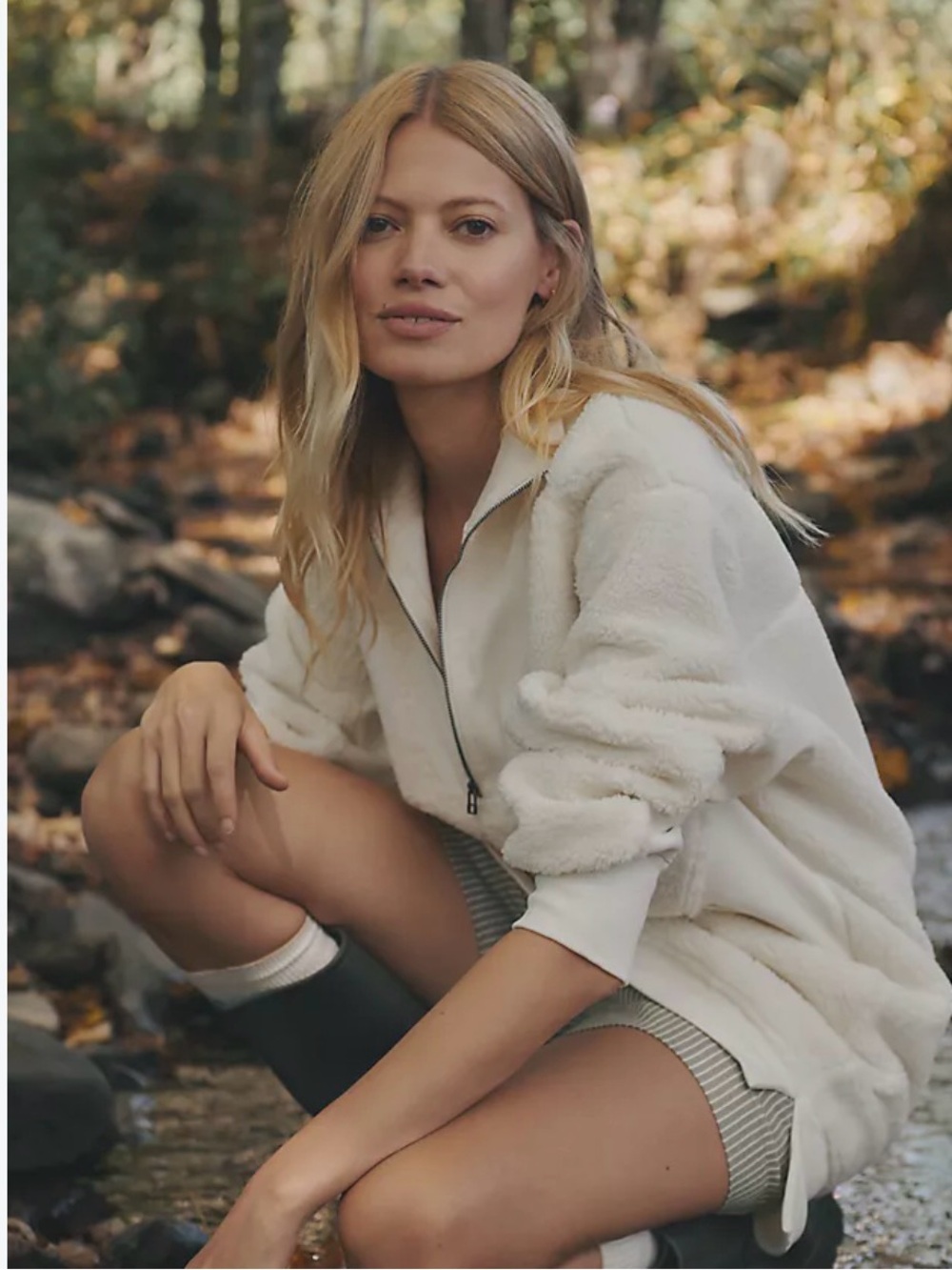 Anthropologie daily practice Sherpa jacket cream 1x - Picture 2 of 7